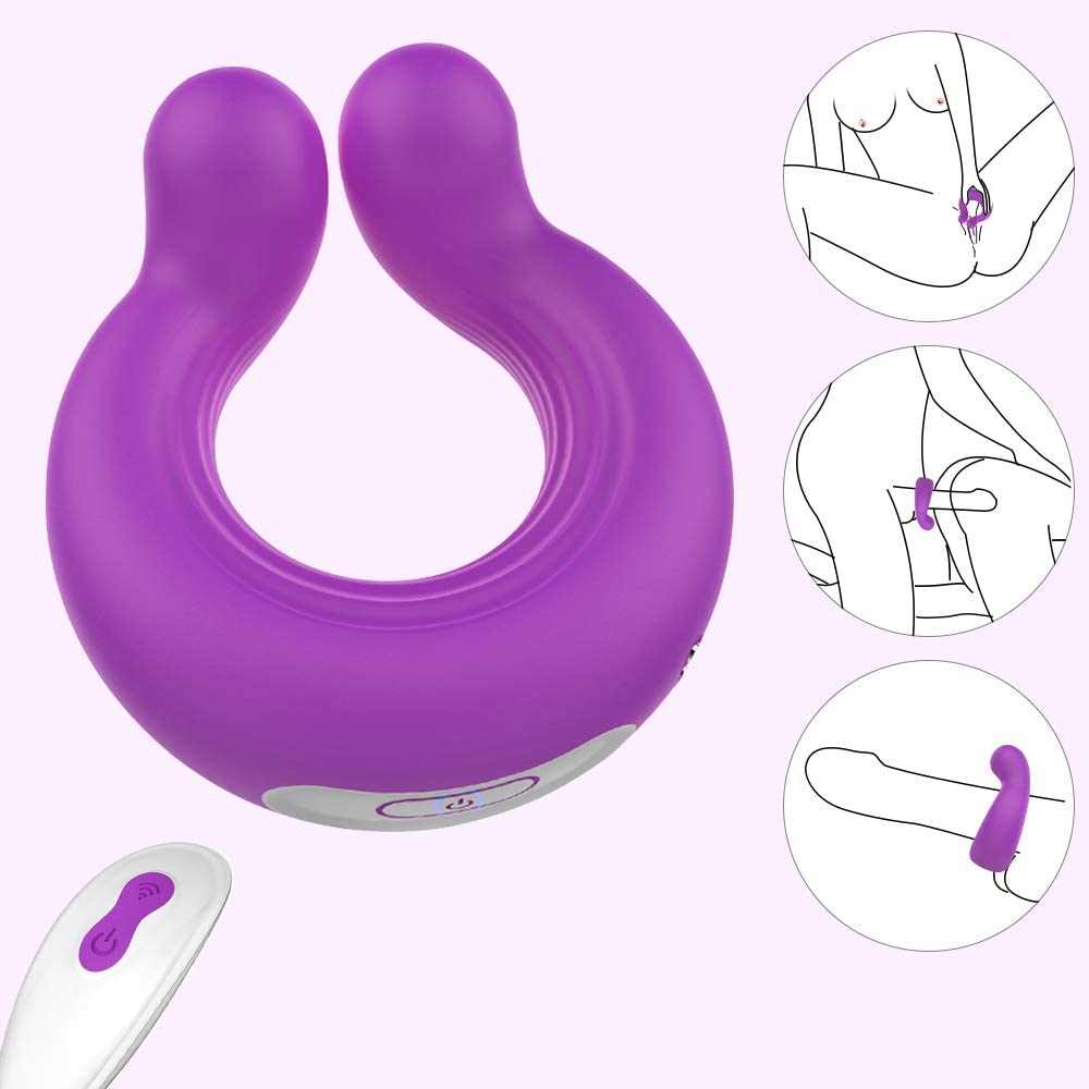 2020 Hot  U-shaped Cock Ring Vibration Ring Adult Man Sex Toys (1)