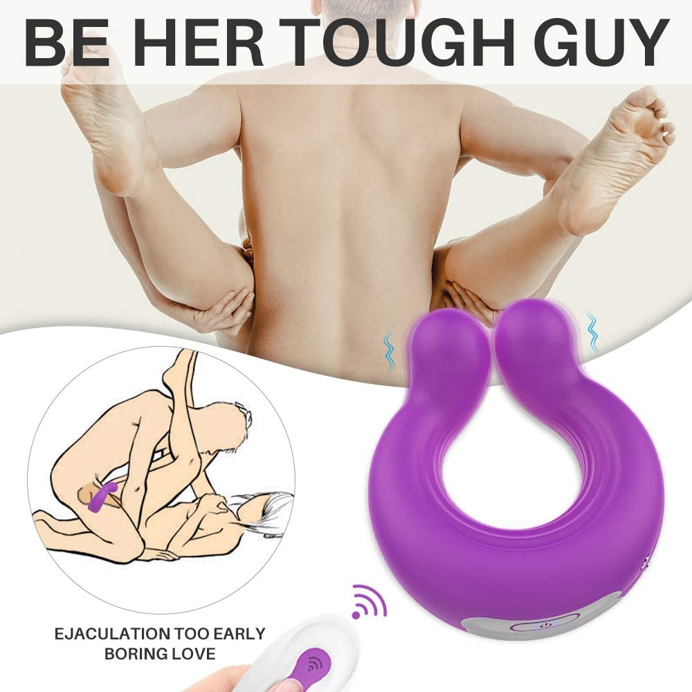 2020 Hot  U-shaped Cock Ring Vibration Ring Adult Man Sex Toys (3)