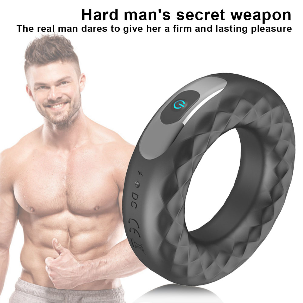 2020 New brand hight quality hot selling silicone rechargeable two motors cock ring sex toy for man (2)
