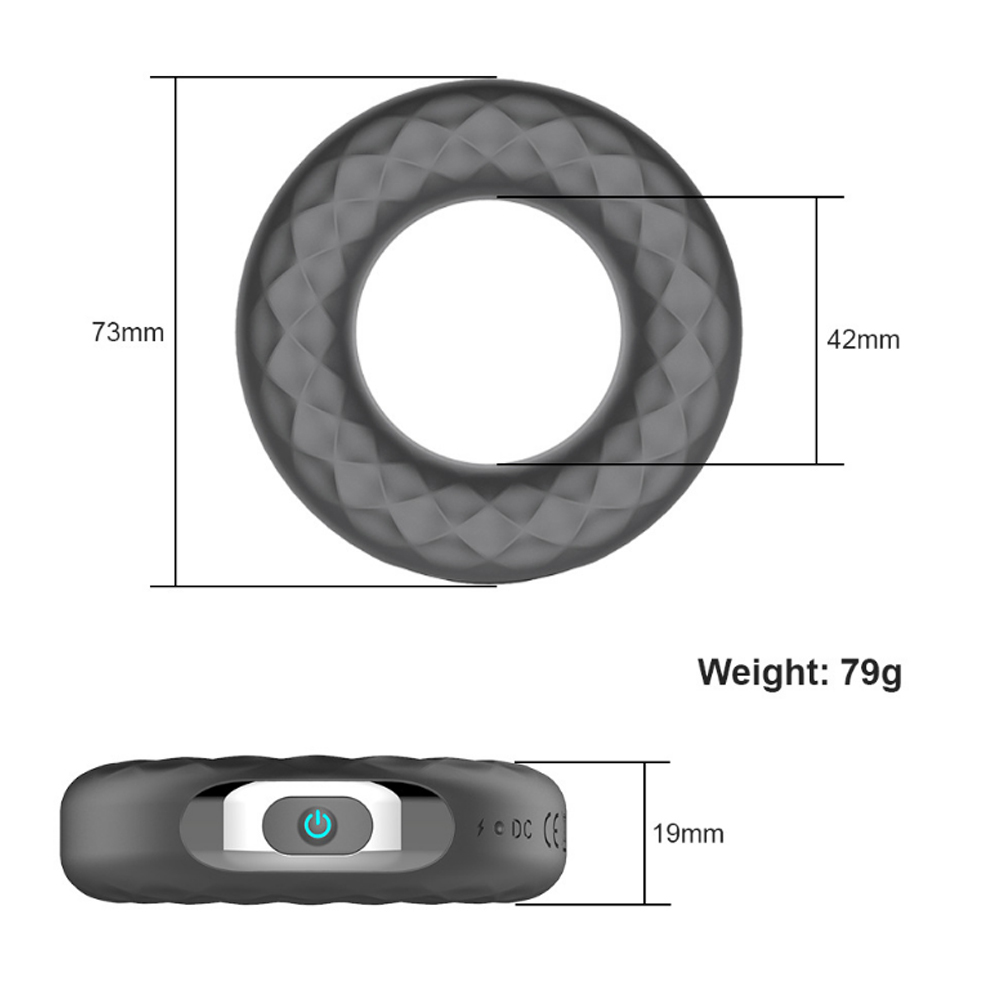 2020 New brand hight quality hot selling silicone rechargeable two motors cock ring sex toy for man (6)