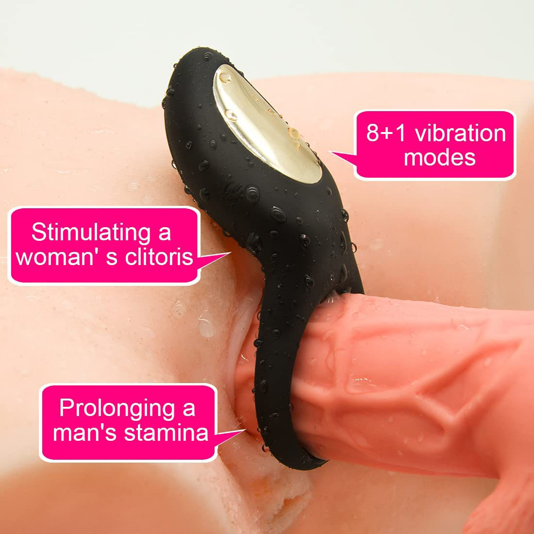 silicone penis ring mens vibrating rabbit sex toys cock penis ring for men, adult sex toys for woman (2)