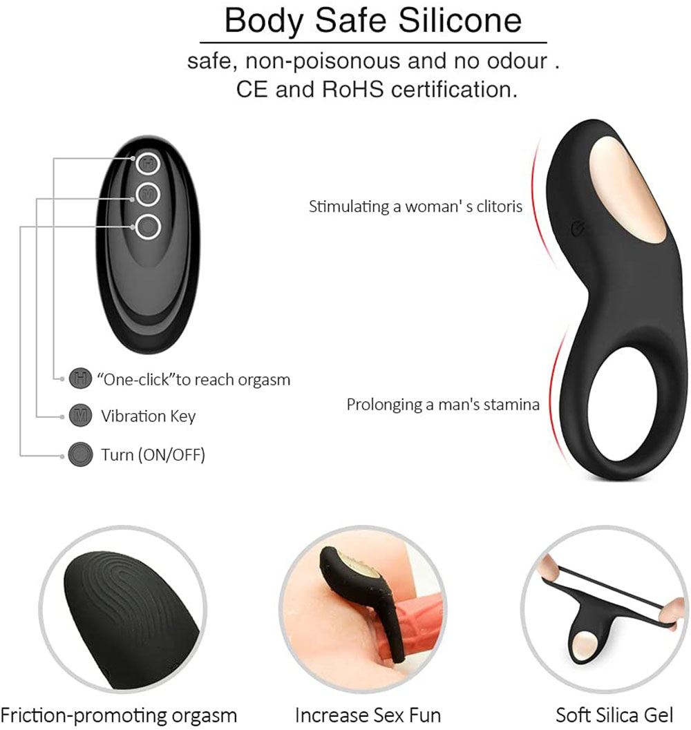 silicone penis ring mens vibrating rabbit sex toys cock penis ring for men, adult sex toys for woman (7)