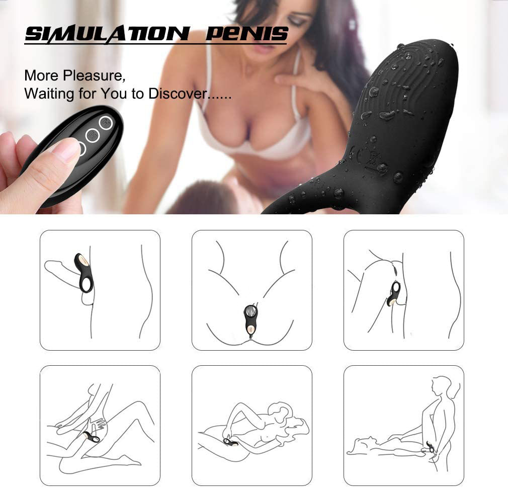 silicone penis ring mens vibrating rabbit sex toys cock penis ring for men, adult sex toys for woman (8)